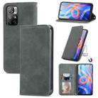 For Xiaomi Redmi Note 11 Retro Skin Feel Magnetic Horizontal Flip Leather Case(Grey) - 1