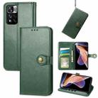 For Xiaomi Redmi Note 11 Pro / 11 Pro+ Retro Solid Color Buckle Leather Phone Case(Green) - 1