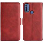 For Motorola Moto E30 / E40 Dual-side Magnetic Buckle Leather Phone Case(Red) - 1