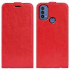 For Motorola Moto E30 / E40 R64 Texture Single Vertical Flip Leather Phone Case(Red) - 1