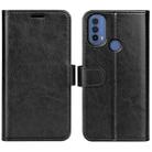 For Motorola Moto E30 / E40 R64 Texture Single Horizontal Flip Phone Case(Black) - 1