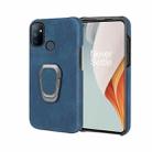 For OnePlus Nord N100 Ring Holder PU Phone Case(Blue) - 1