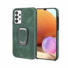 Ring Holder PU Phone Case For Samsung Galaxy A32 4G / A32 Lite(Dark Freen) - 1