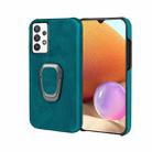 Ring Holder PU Phone Case For Samsung Galaxy A32 4G / A32 Lite(Cyan) - 1