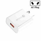 CA-25 QC3.0 USB 3A Fast Charger for Mobile Phone, AU Plug(White) - 1