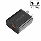 CA-25 QC3.0 USB 3A Fast Charger for Mobile Phone, AU Plug(Black) - 1