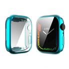 For Apple Watch Series 8 / 7 41mm ENKAY Hat-Prince Electroplated TPU Case(Cyan) - 1