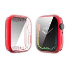 For Apple Watch Series 8 / 7 41mm ENKAY Hat-Prince Electroplated TPU Case(Red) - 1