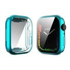 For Apple Watch Series 8 / 7 45mm ENKAY Hat-Prince Electroplated TPU Case(Cyan) - 1
