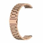 For Huawei watch GT 3 42mm / Watch GT 2 42mm Three Bead Stainless Steel Watch Band (Rose Gold) - 1