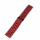 For Huawei watch GT 3 42mm / Watch GT 2 42mm Three Bead Stainless Steel Watch Band (Red) - 1