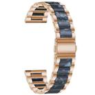 For Huawei Watch GT 3 46mm / GT Runner Three Beads Metal Resin Watch Band(Rose Gold Blue) - 1
