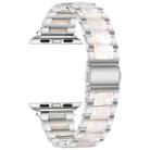 Metal + Resin Watch Band For Apple Watch Ultra 49mm / Series 8&7 45mm / SE 2&6&SE&5&4 44mm / 3&2&1 42mm(Silver White) - 1