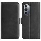 For Motorola Edge X30 Dual-side Magnetic Buckle Leather Phone Case(Black) - 1