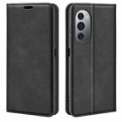 For Motorola Edge X30 Retro-skin Magnetic Suction Leather Phone Case(Black) - 1