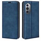 For Motorola Edge X30 Retro-skin Magnetic Suction Leather Phone Case(Dark Blue) - 1