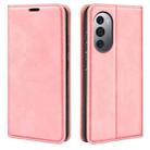 For Motorola Edge X30 Retro-skin Magnetic Suction Leather Phone Case(Pink) - 1