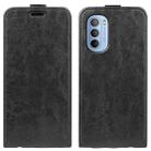 For Motorola Moto G31 4G R64 Texture Single Vertical Flip Leather Phone Case(Black) - 1