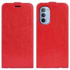 For Motorola Moto G31 4G R64 Texture Single Vertical Flip Leather Phone Case(Red) - 1