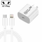1m AU-20W PD USB-C / Type-C Travel Charger with USB-C to 8 Pin Data Cable, AU Plug - 1