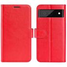 For Google Pixel 6a R64 Texture Single Horizontal Flip Phone Case(Red) - 1