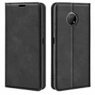 For  Nokia G300 Retro-skin Magnetic Suction Leather Phone Case(Black) - 1