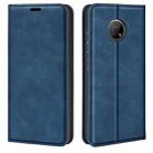 For  Nokia G300 Retro-skin Magnetic Suction Leather Phone Case(Dark Blue) - 1