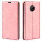 For  Nokia G300 Retro-skin Magnetic Suction Leather Phone Case(Pink) - 1