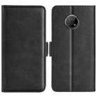 For Nokia G300 Dual-side Magnetic Buckle Leather Phone Case(Black) - 1
