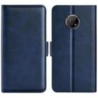 For Nokia G300 Dual-side Magnetic Buckle Leather Phone Case(Dark Blue) - 1