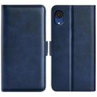 For Samsung Galaxy A03 Core Dual-side Magnetic Buckle Leather Case(Dark Blue) - 1