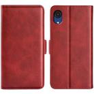 For Samsung Galaxy A03 Core Dual-side Magnetic Buckle Leather Case(Red) - 1