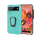For Google Pixel 6 Ring Holder PU Phone Case(Mint Green) - 1