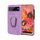 For Google Pixel 6 Ring Holder PU Phone Case(Purple) - 1