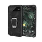 For Google Pixel 6 Pro Ring Holder PU Phone Case(Black) - 1