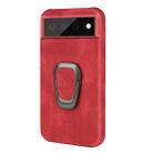 For Google Pixel 6 Pro Ring Holder PU Phone Case(Red) - 2