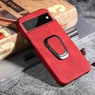 For Google Pixel 6 Pro Ring Holder PU Phone Case(Red) - 4
