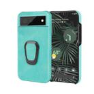 For Google Pixel 6 Pro Ring Holder PU Phone Case(Mint Green) - 1