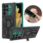 For Samsung Galaxy S22 Ultra ENKAY Armor Wristband Phone Case(Dark Green) - 1