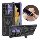 For Samsung Galaxy S22 Ultra ENKAY Armor Wristband Phone Case(Purple) - 1