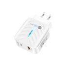 PD03 20W Type-C + QC3.0 USB Charger with Indicator Light, US Plug(White) - 1