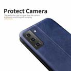 For Samsung Galaxy S22 Ultra 5G Retro Texture Magnetic Card Holder Leather Case(Blue) - 7
