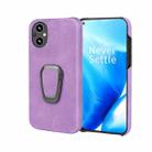 For OnePlus Nord N20 5G Ring Holder PU Phone Case(Purple) - 1