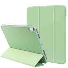 For iPad mini 6 3-Fold Holder Shockproof Leather Smart Tablet Case(Light Green) - 1