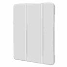 For iPad mini 6 3-Fold Holder Shockproof Leather Smart Tablet Case(White) - 2