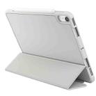 For iPad mini 6 3-Fold Holder Shockproof Leather Smart Tablet Case(White) - 3