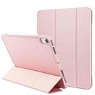 For iPad mini 6 3-Fold Holder Shockproof Leather Smart Tablet Case(Pink) - 1