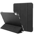 For iPad mini 6 3-Fold Holder Shockproof Leather Smart Tablet Case(Black) - 1