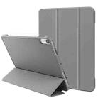 For iPad mini 6 3-Fold Holder Shockproof Leather Smart Tablet Case(Grey) - 1