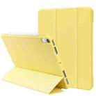 For iPad mini 6 3-Fold Holder Shockproof Leather Smart Tablet Case(Yellow) - 1